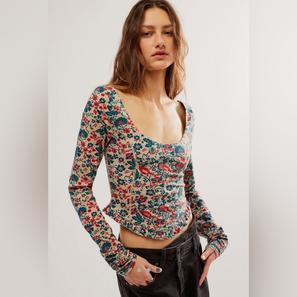 Free People Melanie Long Sleeve Top NWT - Picture 3 of 7